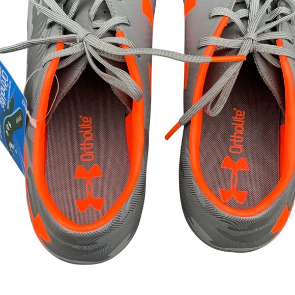 Under Armour Spotlight DL FG Soccer Cleat Shoes Mens Color Grey Orange Size 11 - Picture 14 of 14